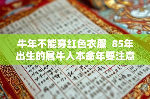 牛年不能穿红色衣服  85年出生的属牛人本命年要注意什么