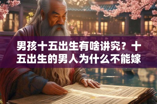 男孩十五出生有啥讲究？十五出生的男人为什么不能嫁？