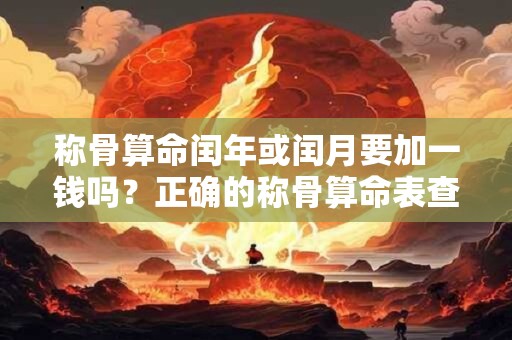 称骨算命闰年或闰月要加一钱吗？正确的称骨算命表查询