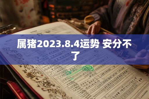 属猪2023.8.4运势 安分不了