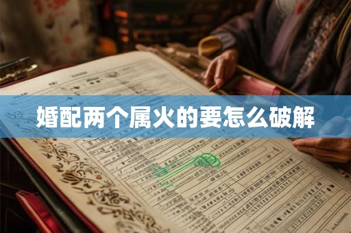 婚配两个属火的要怎么破解