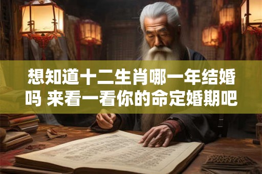 想知道十二生肖哪一年结婚吗 来看一看你的命定婚期吧！