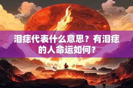 泪痣代表什么意思？有泪痣的人命运如何？