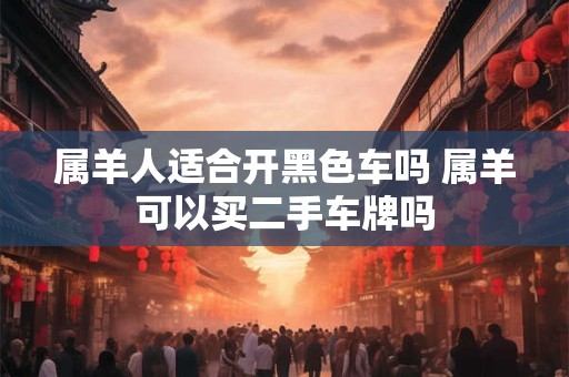 属羊人适合开黑色车吗 属羊可以买二手车牌吗