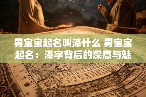 男宝宝起名叫泽什么 男宝宝起名：泽字背后的深意与魅力
