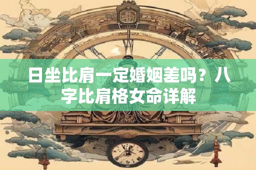 日坐比肩一定婚姻差吗？八字比肩格女命详解