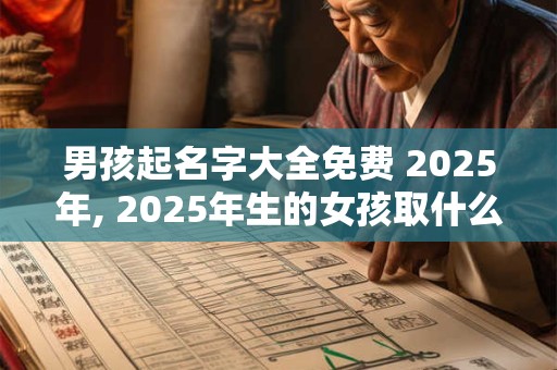 男孩起名字大全免费 2025年, 2025年生的女孩取什么名字好