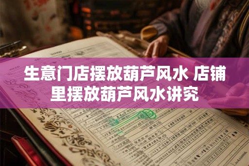 生意门店摆放葫芦风水 店铺里摆放葫芦风水讲究