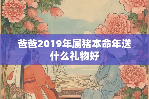 爸爸2019年属猪本命年送什么礼物好