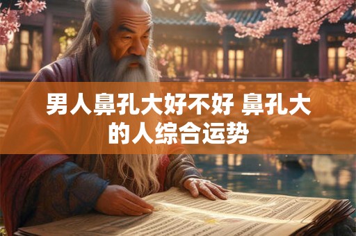 男人鼻孔大好不好 鼻孔大的人综合运势