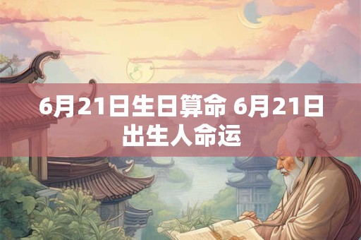 6月21日生日算命 6月21日出生人命运
