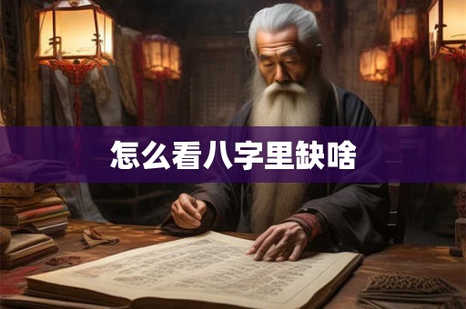 怎么看八字里缺啥