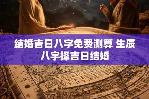 结婚吉日八字免费测算 生辰八字择吉日结婚