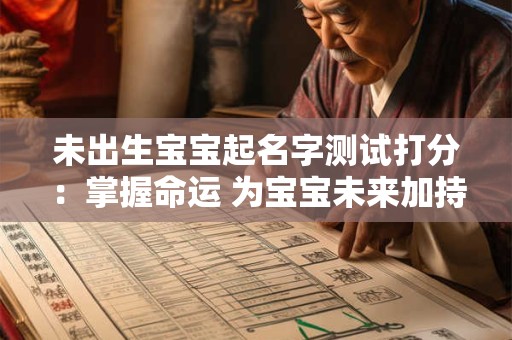 未出生宝宝起名字测试打分：掌握命运 为宝宝未来加持！