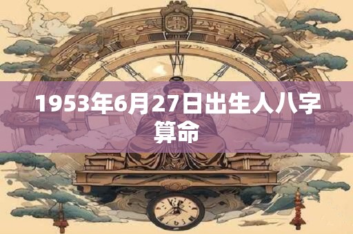 1953年6月27日出生人八字算命