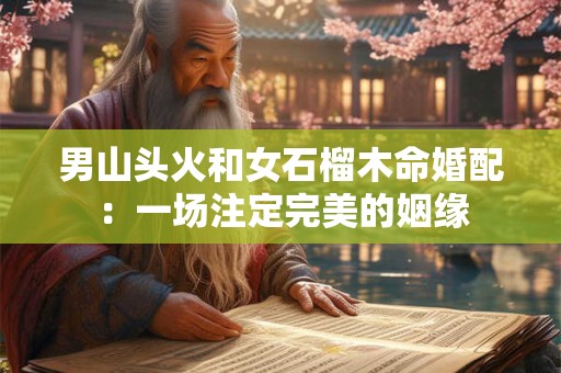 男山头火和女石榴木命婚配：一场注定完美的姻缘