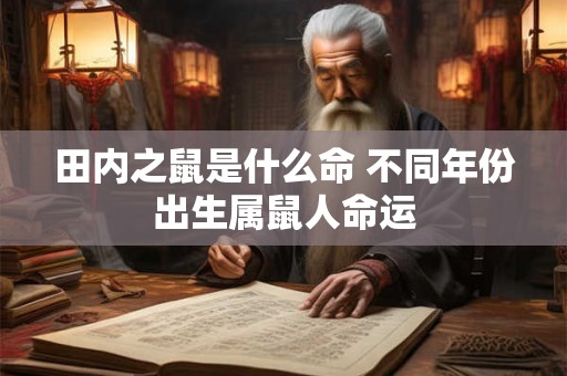 田内之鼠是什么命 不同年份出生属鼠人命运