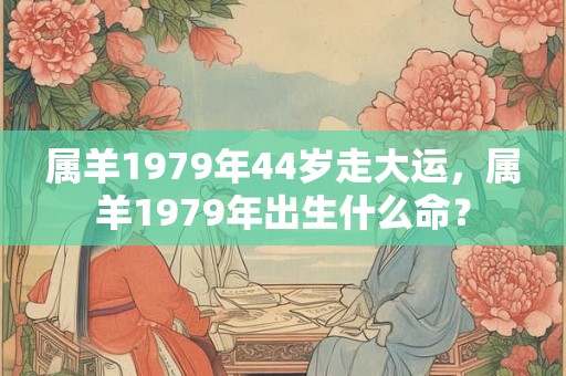 属羊1979年44岁走大运，属羊1979年出生什么命？