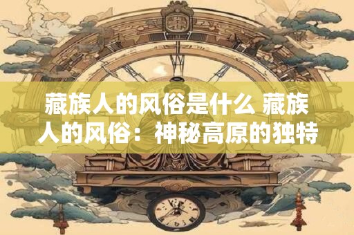 藏族人的风俗是什么 藏族人的风俗：神秘高原的独特魅力