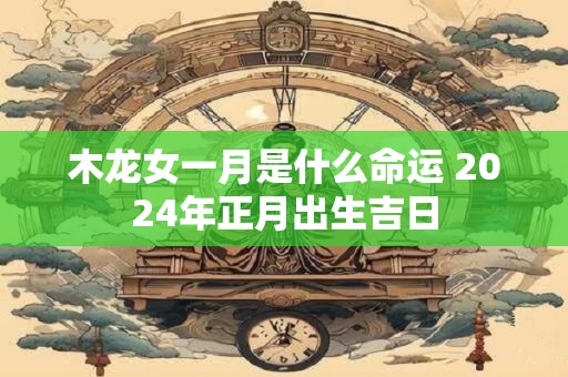 木龙女一月是什么命运 2024年正月出生吉日