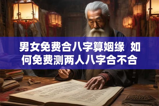 男女免费合八字算姻缘  如何免费测两人八字合不合
