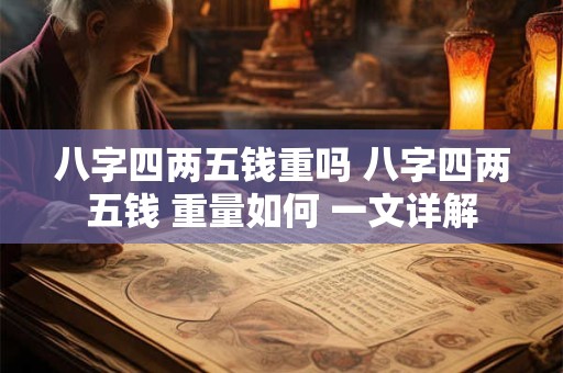 八字四两五钱重吗 八字四两五钱 重量如何 一文详解
