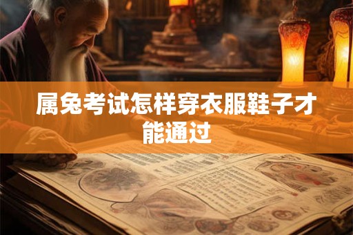 属兔考试怎样穿衣服鞋子才能通过