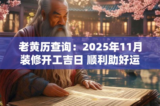 老黄历查询：2025年11月装修开工吉日 顺利助好运