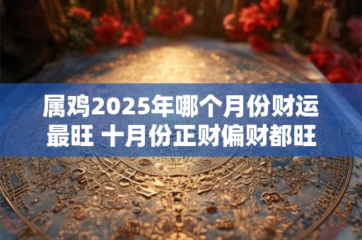 属鸡2025年哪个月份财运最旺 十月份正财偏财都旺盛