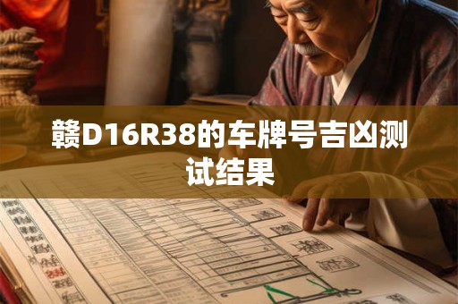 赣D16R38的车牌号吉凶测试结果