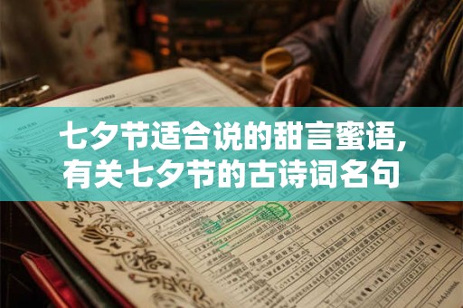七夕节适合说的甜言蜜语,有关七夕节的古诗词名句