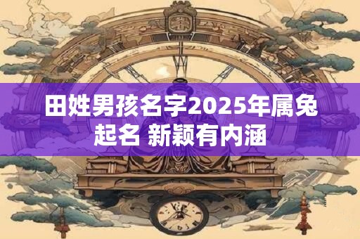 田姓男孩名字2025年属兔起名 新颖有内涵