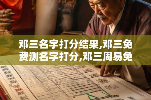 邓三名字打分结果,邓三免费测名字打分,邓三周易免费测名字打分