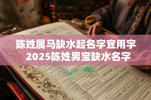 陈姓属马缺水起名字宜用字  2025陈姓男宝缺水名字