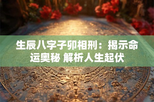 生辰八字子卯相刑：揭示命运奥秘 解析人生起伏
