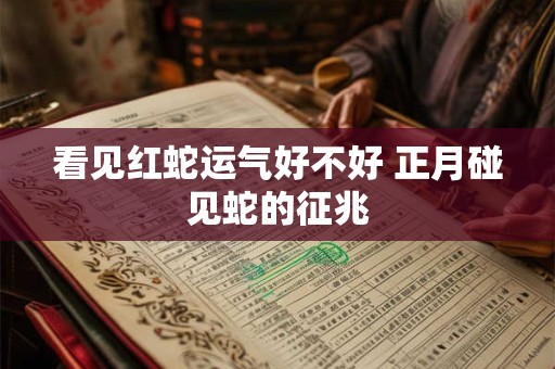 看见红蛇运气好不好 正月碰见蛇的征兆