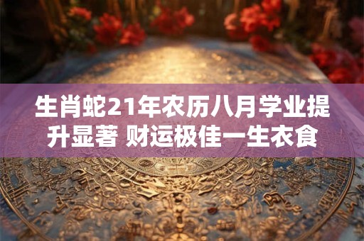 生肖蛇21年农历八月学业提升显著 财运极佳一生衣食无忧