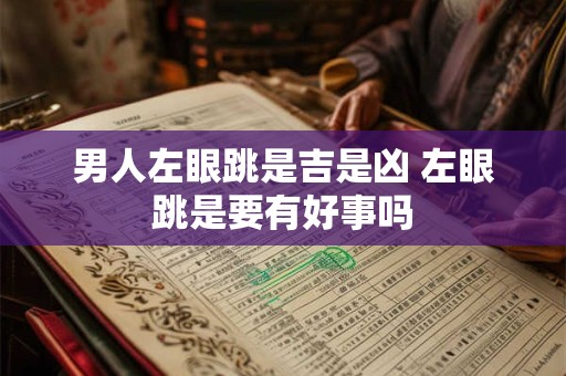 男人左眼跳是吉是凶 左眼跳是要有好事吗