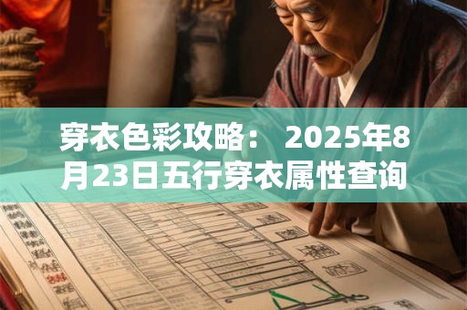 穿衣色彩攻略： 2025年8月23日五行穿衣属性查询