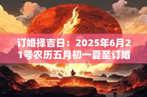 订婚择吉日：2025年6月21号农历五月初一夏至订婚好吗