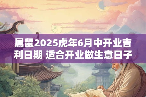 属鼠2025虎年6月中开业吉利日期 适合开业做生意日子