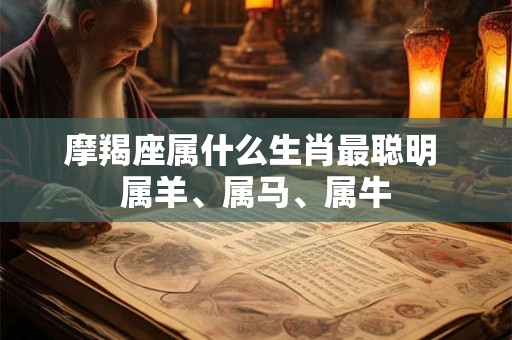摩羯座属什么生肖最聪明 属羊、属马、属牛