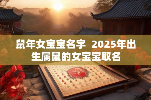 鼠年女宝宝名字  2025年出生属鼠的女宝宝取名