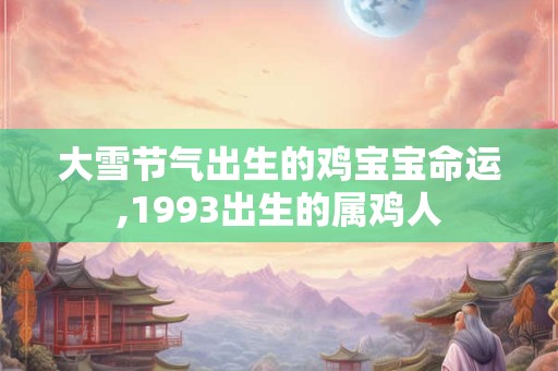 大雪节气出生的鸡宝宝命运,1993出生的属鸡人