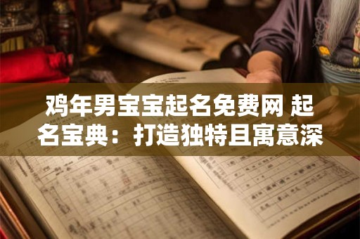 鸡年男宝宝起名免费网 起名宝典：打造独特且寓意深远的名字