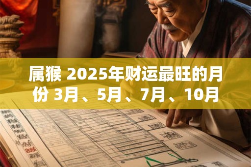 属猴 2025年财运最旺的月份 3月、5月、7月、10月