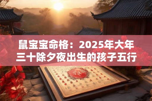 鼠宝宝命格：2025年大年三十除夕夜出生的孩子五行八字查询