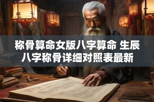 称骨算命女版八字算命 生辰八字称骨详细对照表最新