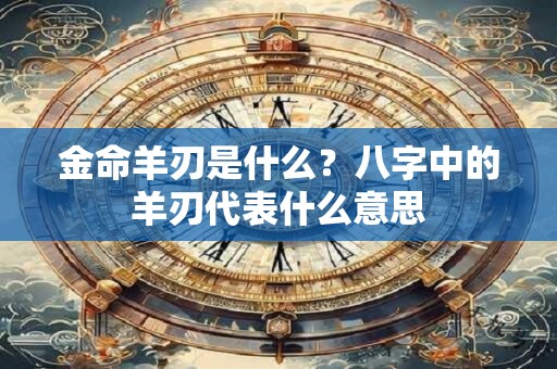 金命羊刃是什么？八字中的羊刃代表什么意思