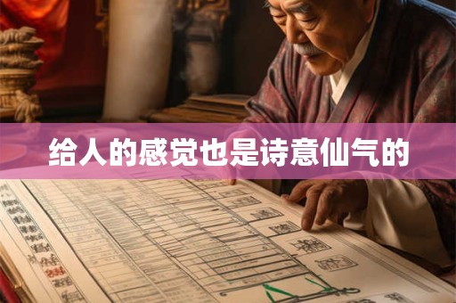 给人的感觉也是诗意仙气的